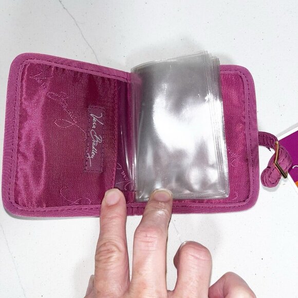 NWT Vera Bradley Luggage Tag and Cards & Cuties Wallet Magenta/Spice pattern - Picture 4 of 4